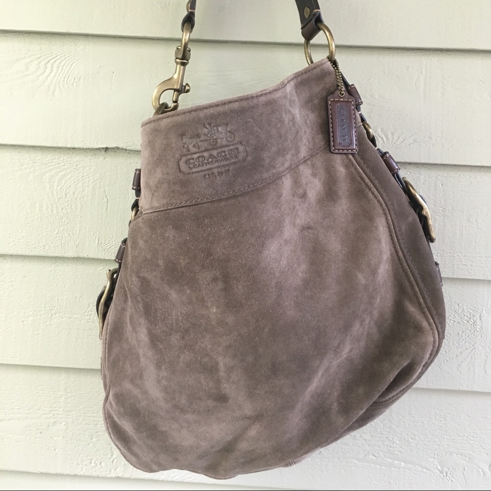 Coach Zoe hobo bag in suede